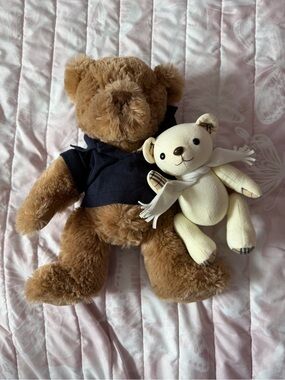 Burberry pair of teddy bears. Gifts with purchase items